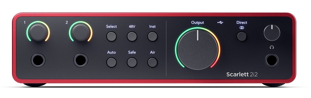 Focusrite Scarlett 2i2 4th Gen Studio Recording USB Audio Interface+Shockmount