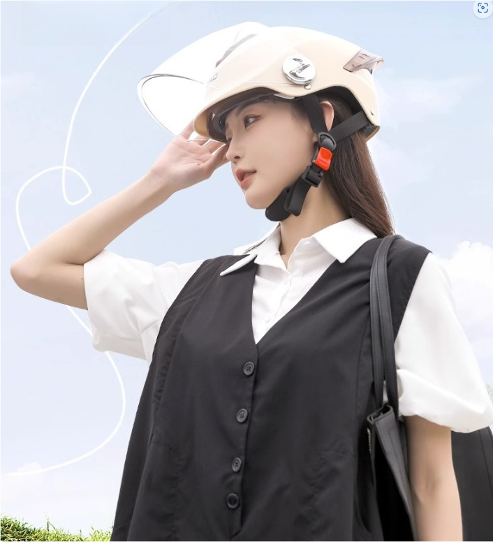 Motorcycle Half Helmet Double Visor Quick Release Vented Semi Removable Interior