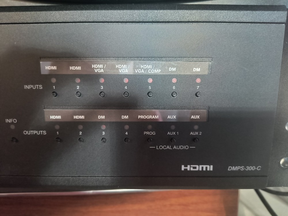 Crestron DMPS-300-C AV 7x4 Matrix Switch. Professional Presentation System Works