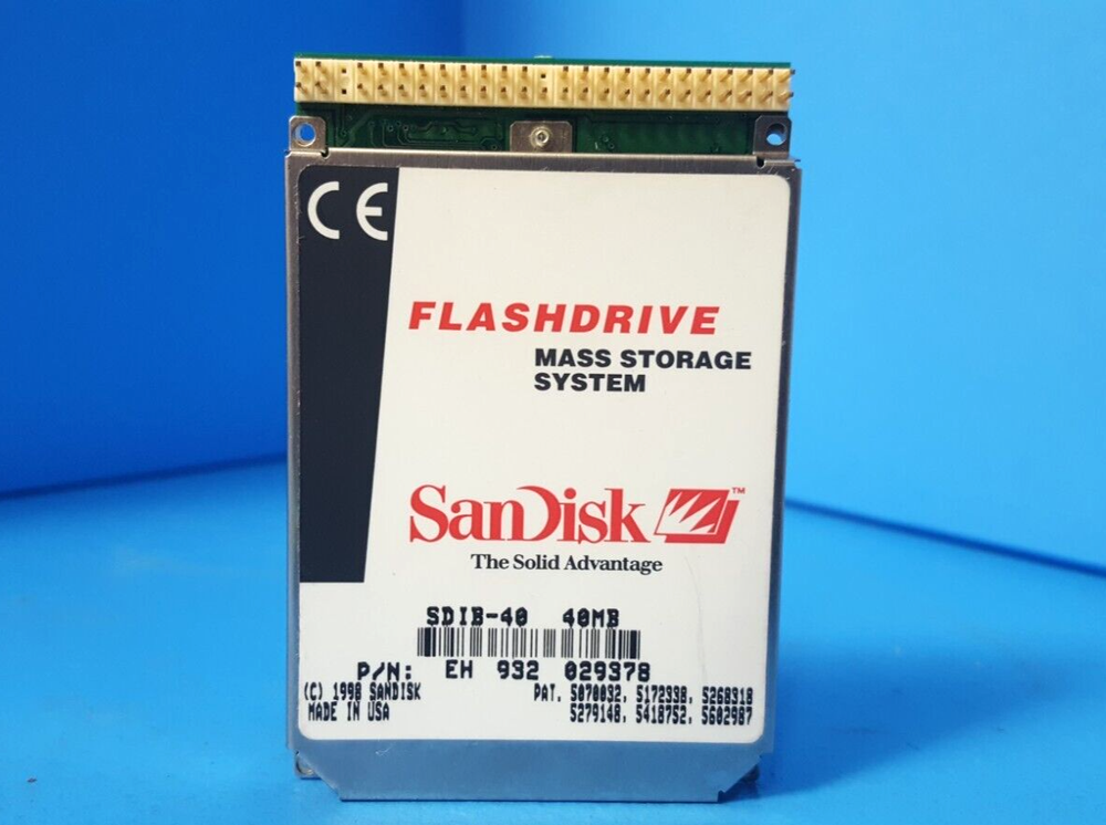 FLASHDRIVE, SDIB-40, SANDISK, MASS STORAGE SYSTEM, 40MB