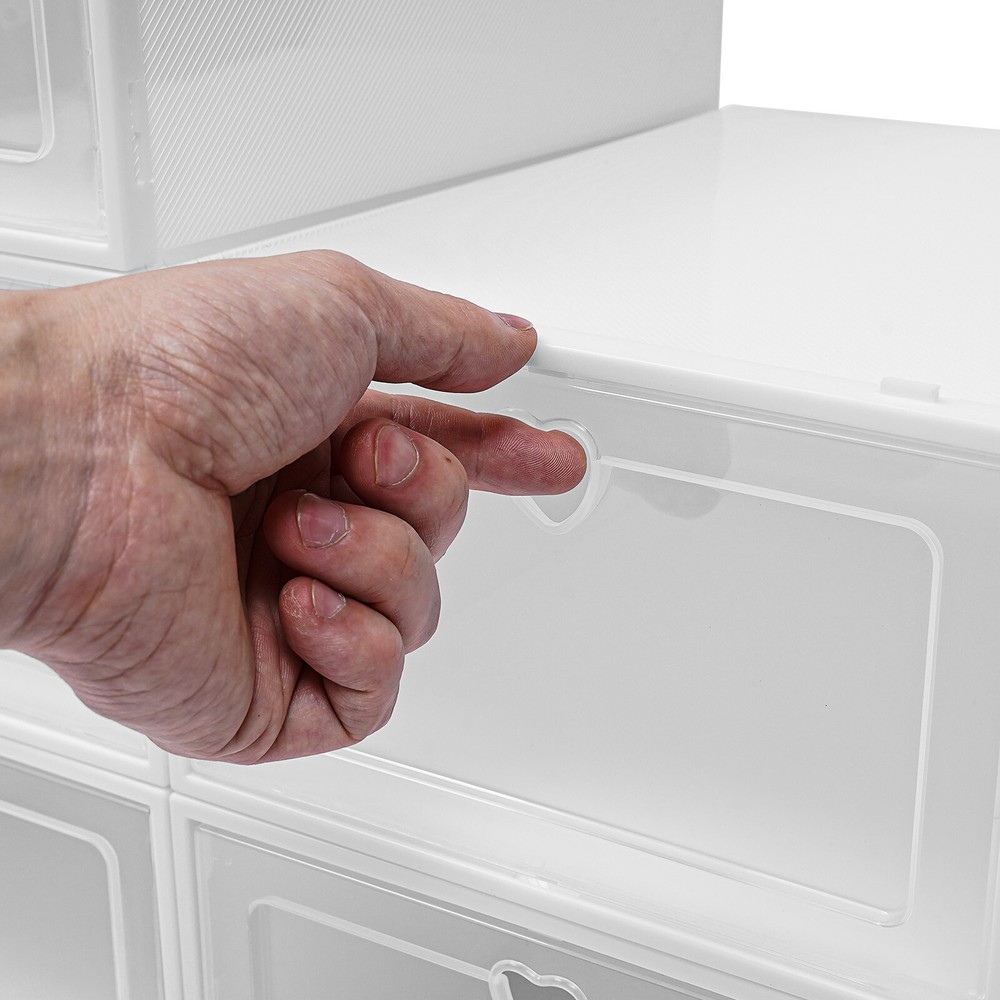 20 Pcs Foldable Shoe Storage Box Case Sneaker Container Stackable Organizer NEW