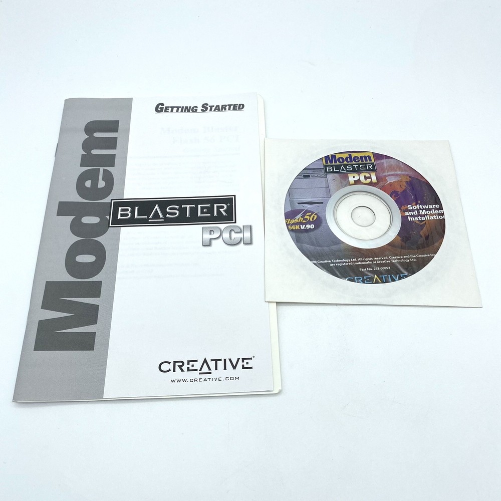 Modem Blaster PCI Software & Modem Installation CD-ROM Creative Technology 1999