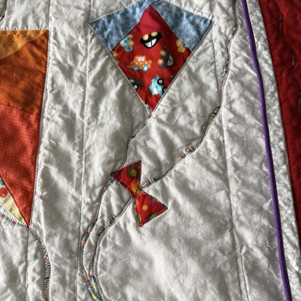 Vintage Patchwork Quilt – Kites / Whimsical Design