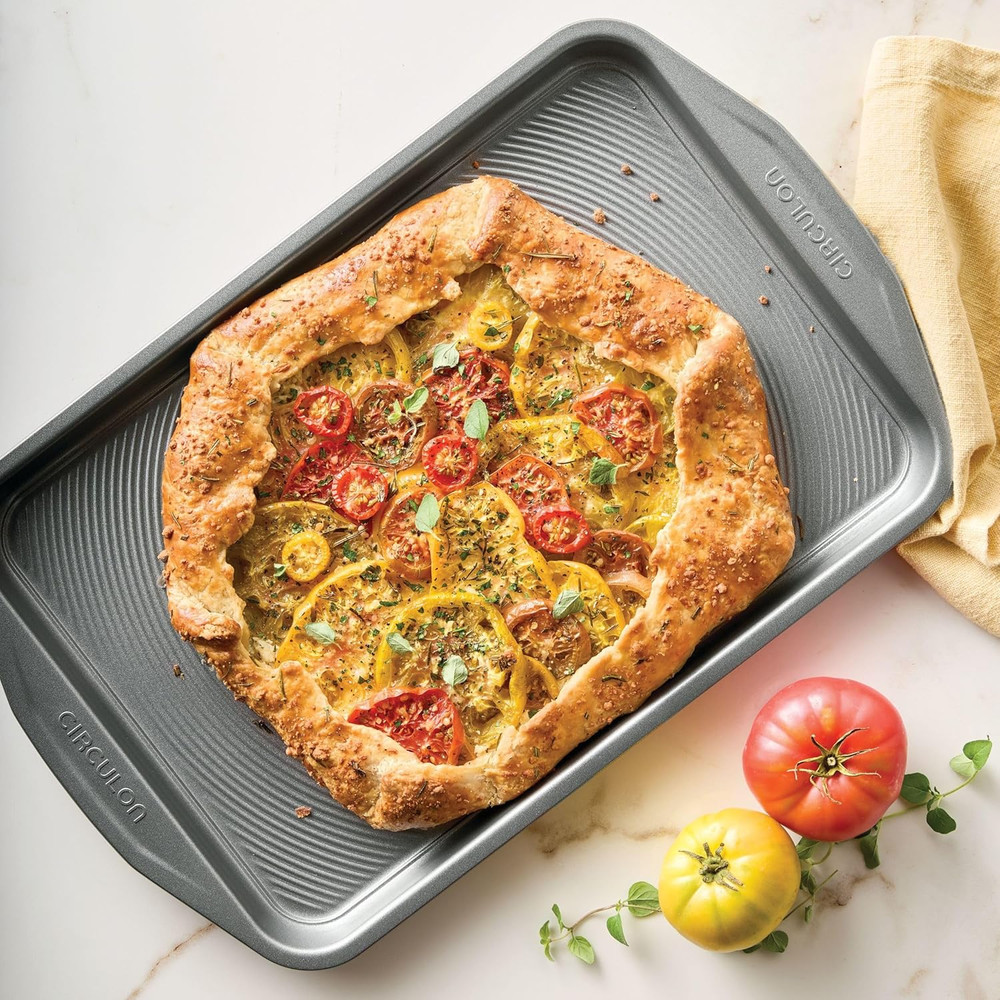 Circulon Nonstick Bakeware 2-Piece Baking Sheet, Bakeware Set, Gray