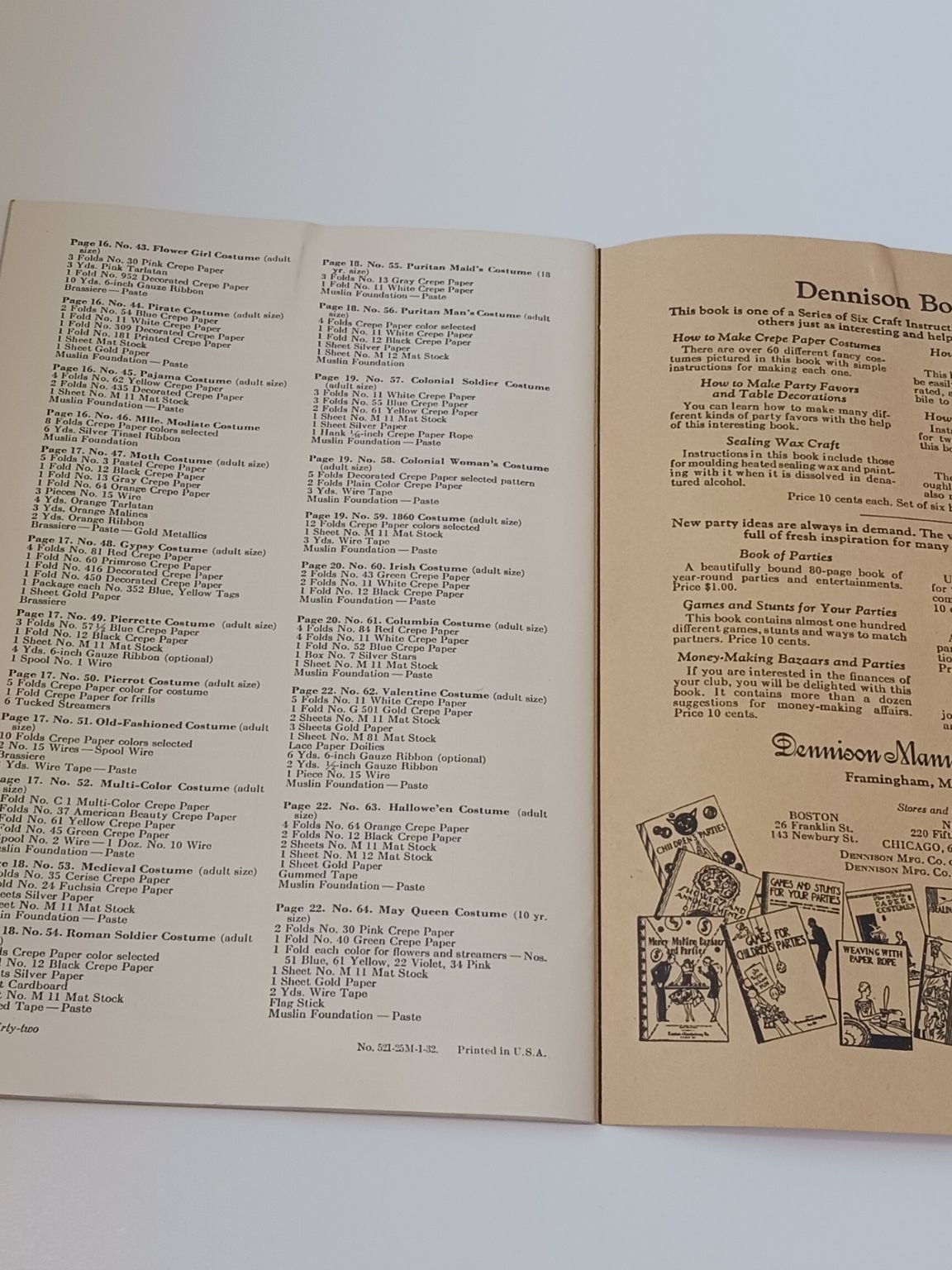 1930 Dennison How to Make Crepe Paper Costumes Booklet Vtg Craft Guide Flapper