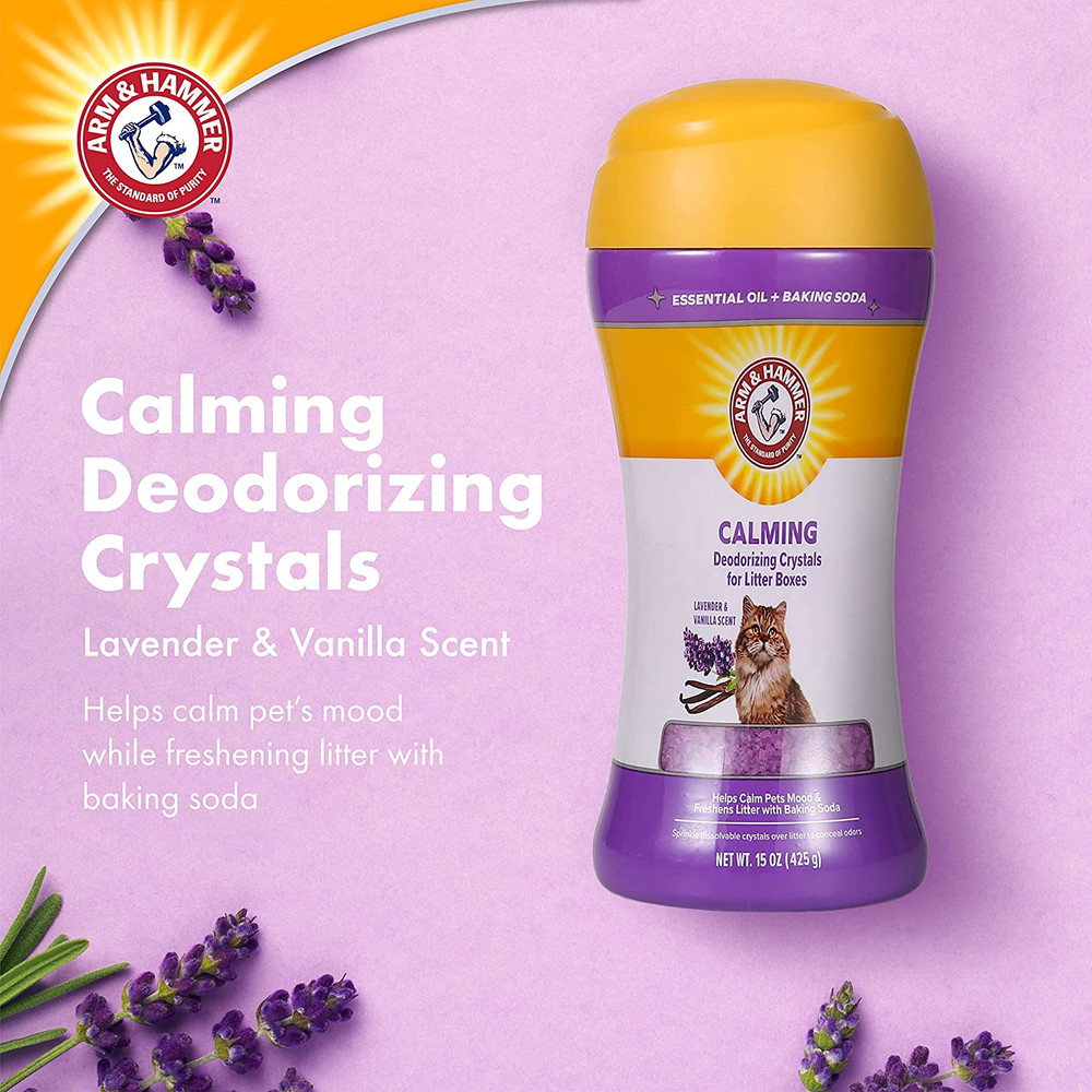 Cat Litter Deodorizing Crystals with Baking Soda, Odor Neutralizer, Dissolving L