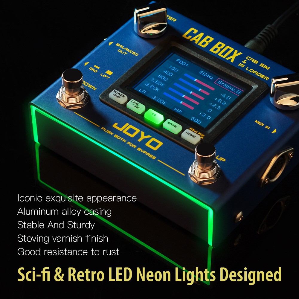 JOYO IR Loading & Cabinet Modeling Guitar Pedal Amp Simulator Multi Modes + Capo