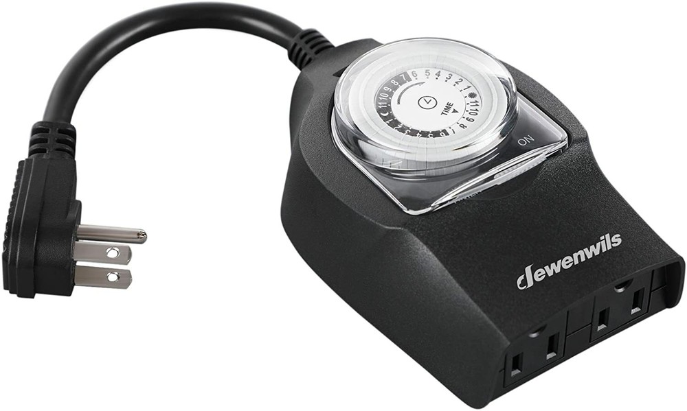 DEWENWILS Outdoor Light Timer Outlet Switch Plug Electrical Outlets Waterproof