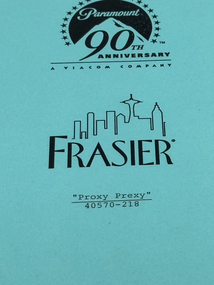 2002 Television Series Frasier Proxy Prexy