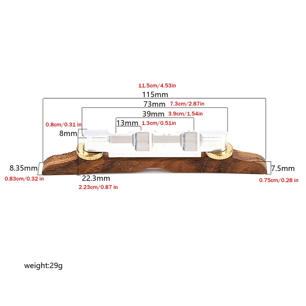 New Mandolin Bridge High Quality Replacement Parts For 8 Strings Mandolin