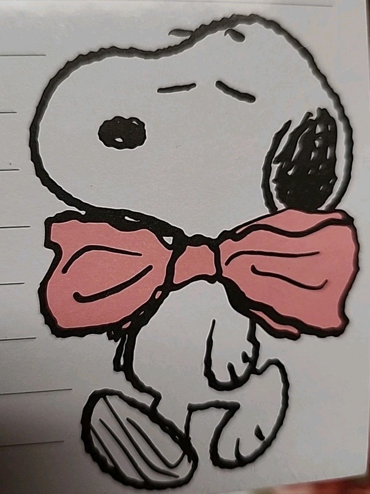 Snoopy Pink Bow 4 x 9 Lined To Do & Notepad 100 Sheets