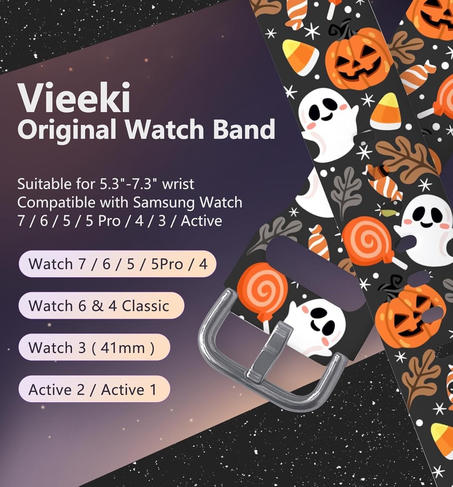 Silicone Strap Compatible with Samsung Galaxy Watch 40mm 44mm Pattern