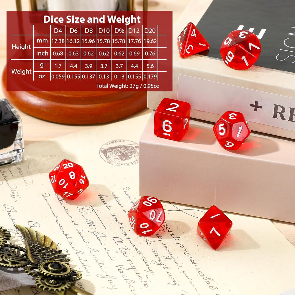 105 Pcs Dice Sets Bulk with Drawstring Bag Polyhedral Dice Sets Multi Role Playi