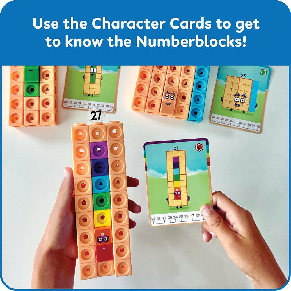 Hand2Mind Mathlink Cubes Numberblocks 21-30 Activity Set, 20 Preschool Learning