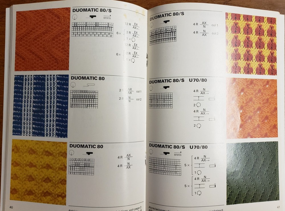 Stitch Pattern Book for Duomatic 80, Duomatic S and Duomatic EB, MADAG