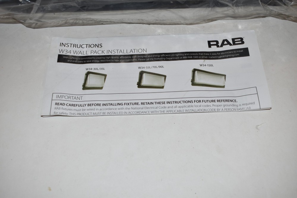 RAB LIGHTING W34 LED WALL PACK (MSL2)