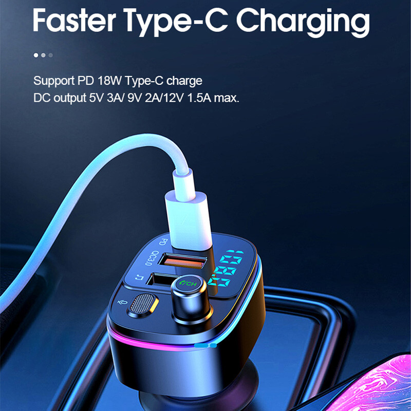 Car Cigar Plug Bluetooth FM Transmitter MP3 Player Radio Adapter Kit USB Charger