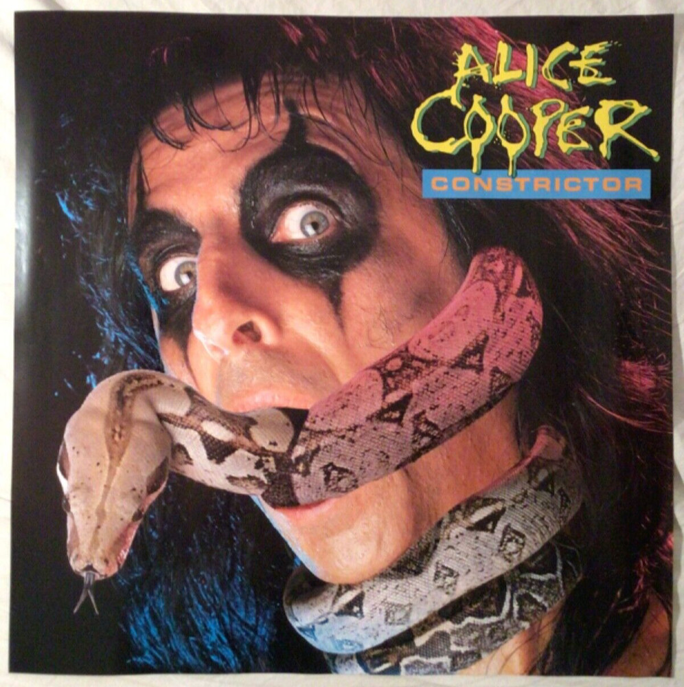 Alice Cooper 1986 Promo Poster Constrictor