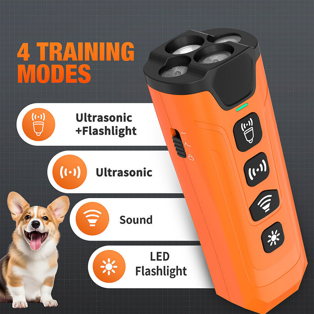 Ultrasonic Dog Bark Deterrent Devices Anti Barking Control Training Rechargeable