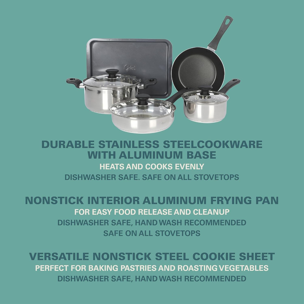 74-Piece Complete Kitchen Set: Cookware, Dinnerware & Utensils