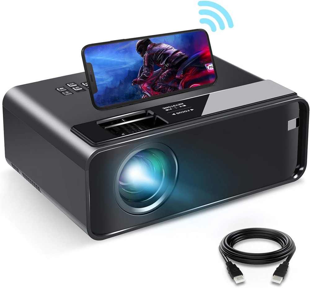 AELEPHAS W13 Mini Projector for iPhone, ELEPHAS 2020 WiFi, 480p Native - BLACK