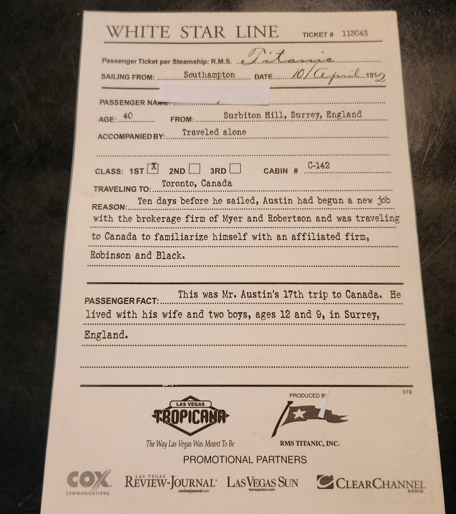 Titanic Coal Authentic With Bonus Item