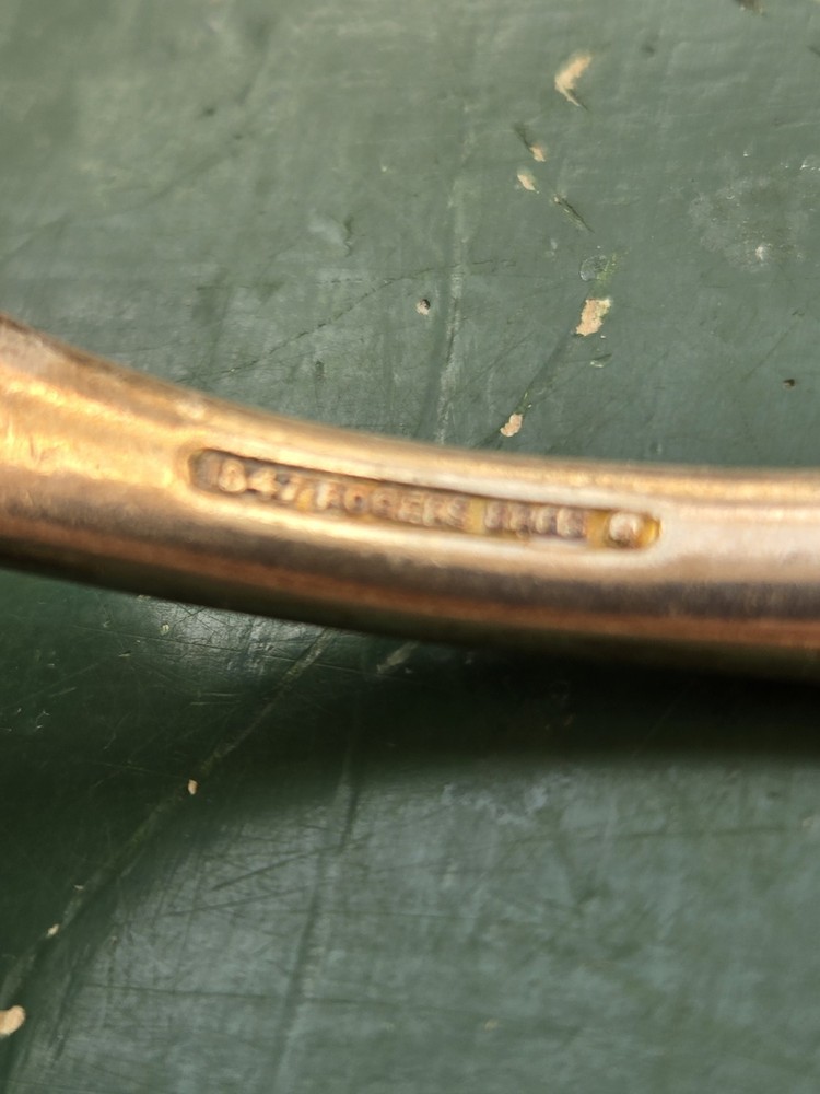 Silverplate Fork 1847 Rogers Bros 8" needs polished No Monogram