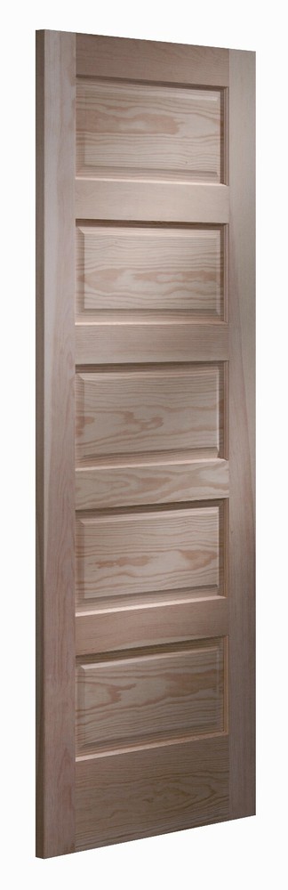 5 Panel Clear Pine Craftsman Raised Panel Stain Grade Solid Core Interior Doors