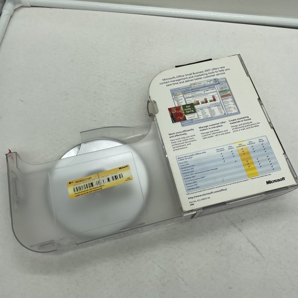 Microsoft Office Small Business 2007 Upgrade in Original Case includes Key Code