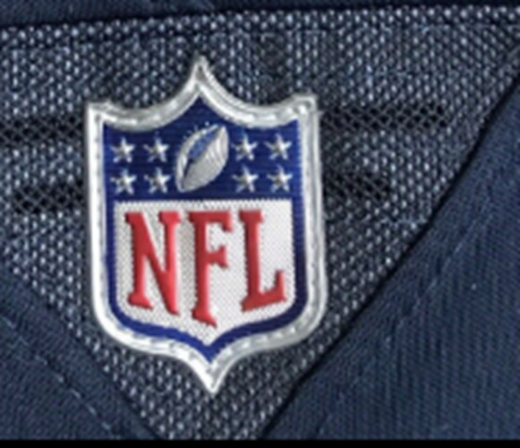 OFFICIAL NFL VAPOR UNTOUCHABLE SILVER SHIELD PLASTIC PATCH
