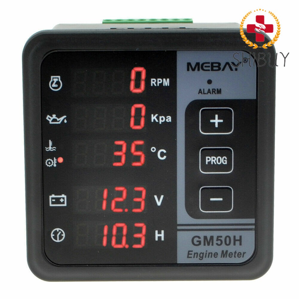 Digital Multi-function Generator Diesel Engine Meter Monitor Control Panel GM50H