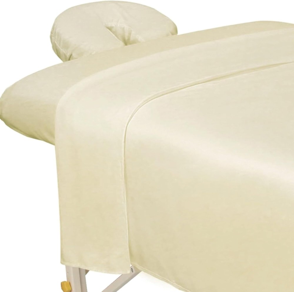 Complete Massage Sheet Set: Flat, Fitted & Face Rest Cover - Machine Washable