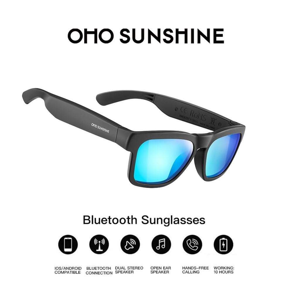 OhO Smart Glasses,Polarized Sunglasses with Bluetooth Speaker,Athletic/Outdoo...