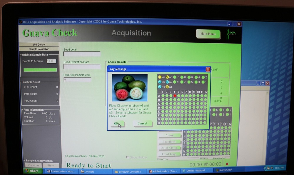 Guava Technologies EasyCyte Flow Cytometry Cytometer & Cytosoft sftw 2.5.8