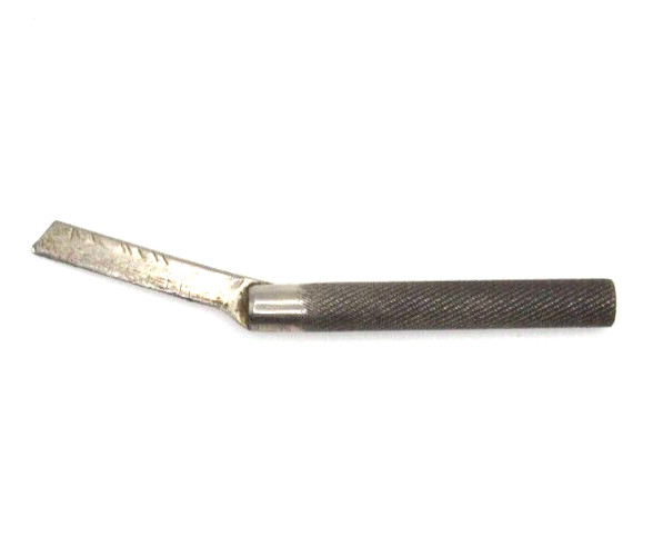 vintage leather tool cutter/trimmer/file small 4" long