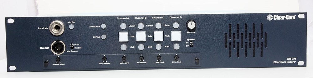 HME ClearCom 4-CH Remote Station Encore RM-704 Rack Mount Intercom System Base