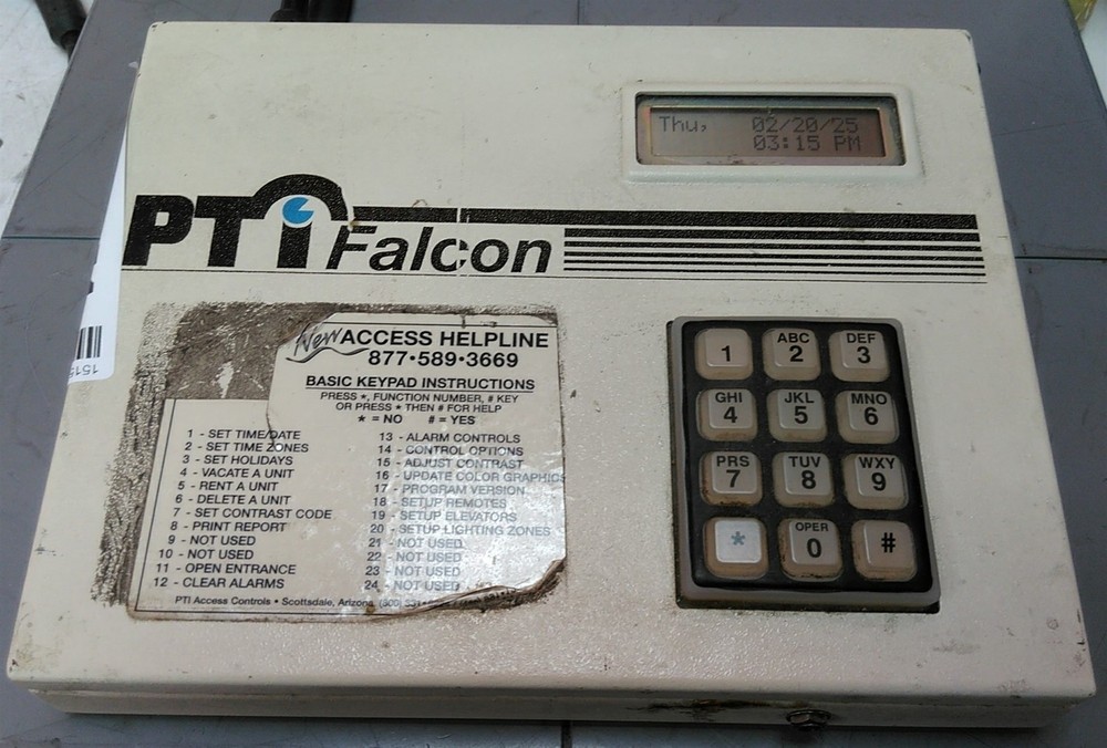 Defective PTI Falcon Access Control Panel Self Storage Keypad AS-IS