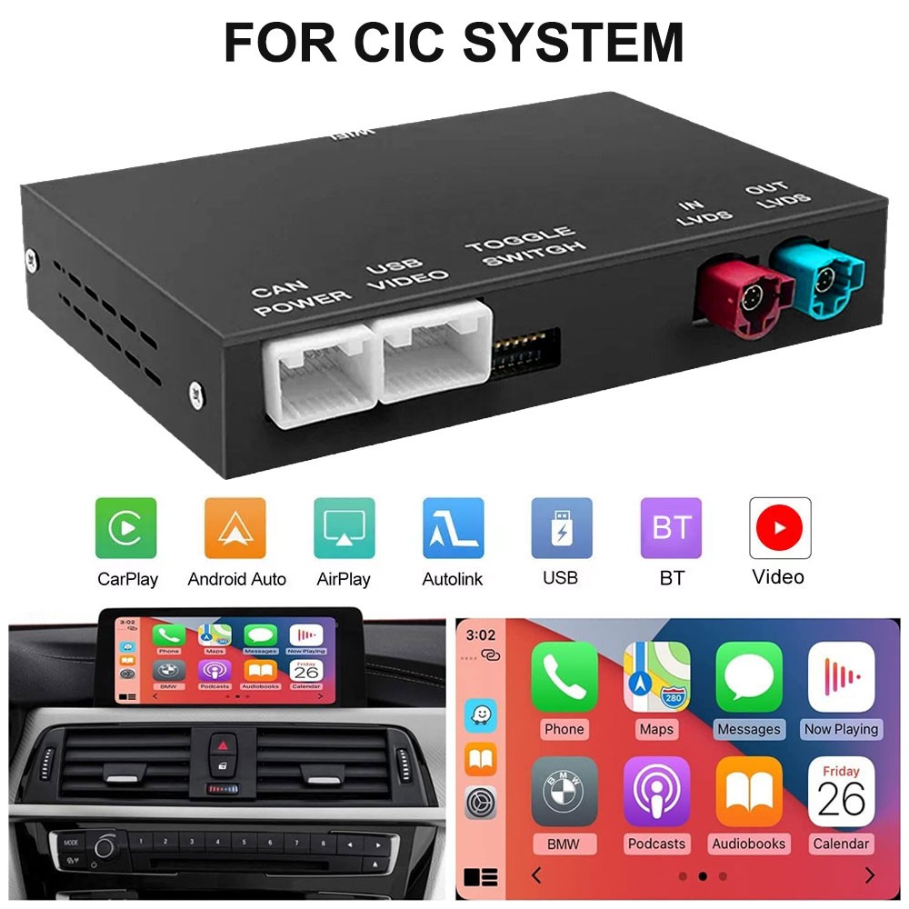 For BMW 328i 2008-2013 CIC System Wireless Apple Carplay Android Auto Module