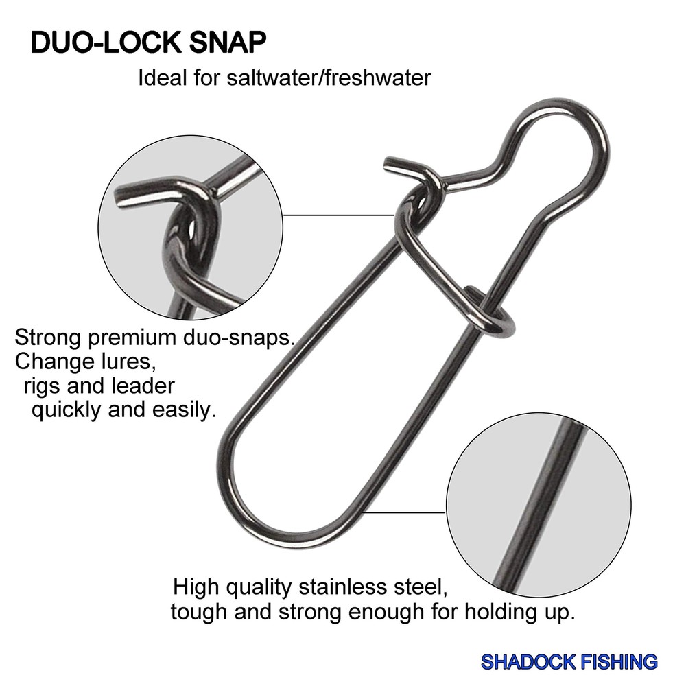 100 Pack Duo Lock SnapsSize 5# Test 88LB