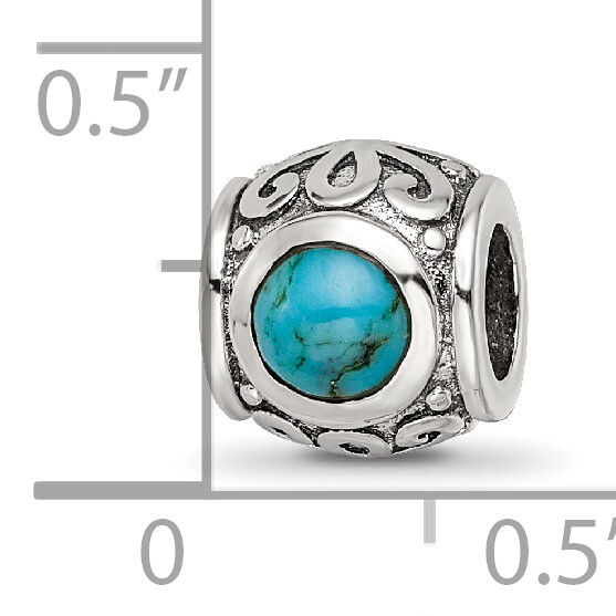 Silver Reflections Turquoise Bead QRS415