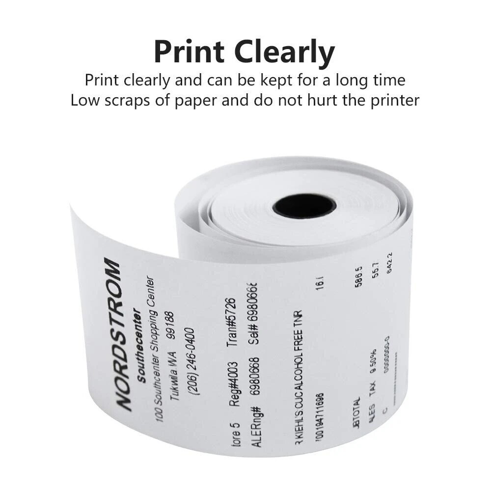 BPA Free Thermal Paper Rolls 3 1/8" x 230' - 40 Rolls Premium POS Receipt Paper