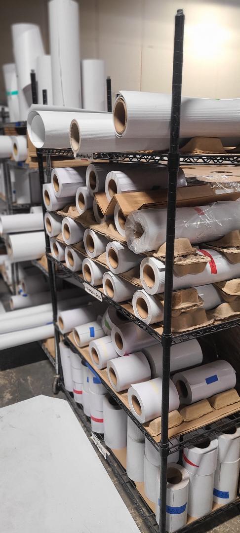 Window Perf White & Black Print Vinyl One-Way Vision Decal 70/30 Solvent & Latex