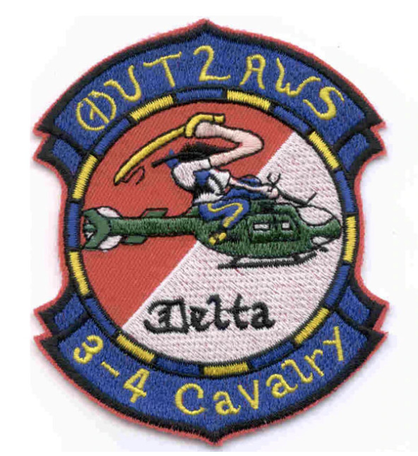 4" ARMY 4TH SQUADRON 3RD AVIATION CAVALRY REGIMENT EMBROIDERED PATCH