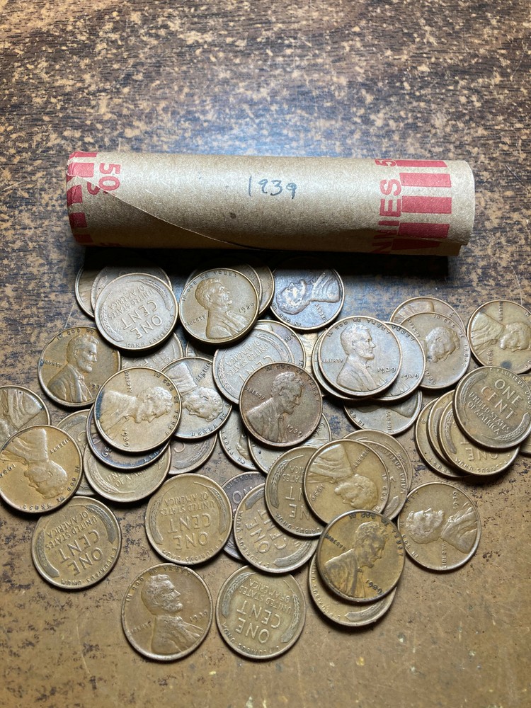 1939-P LINCOLN WHEAT CENT ROLL