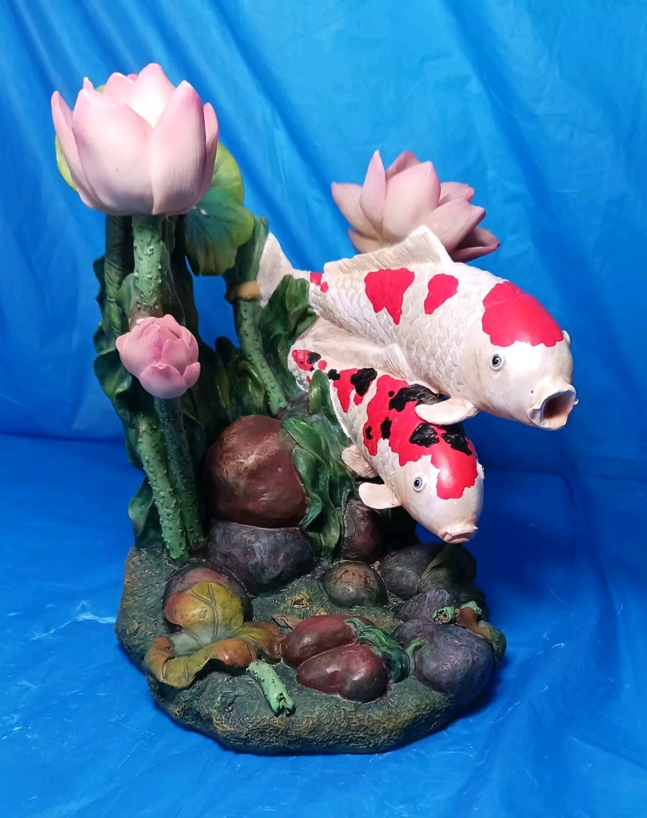 Tropical Koi Fish Lovers Wine Bottle Holder 9" Novelty Unique Decor No Wine