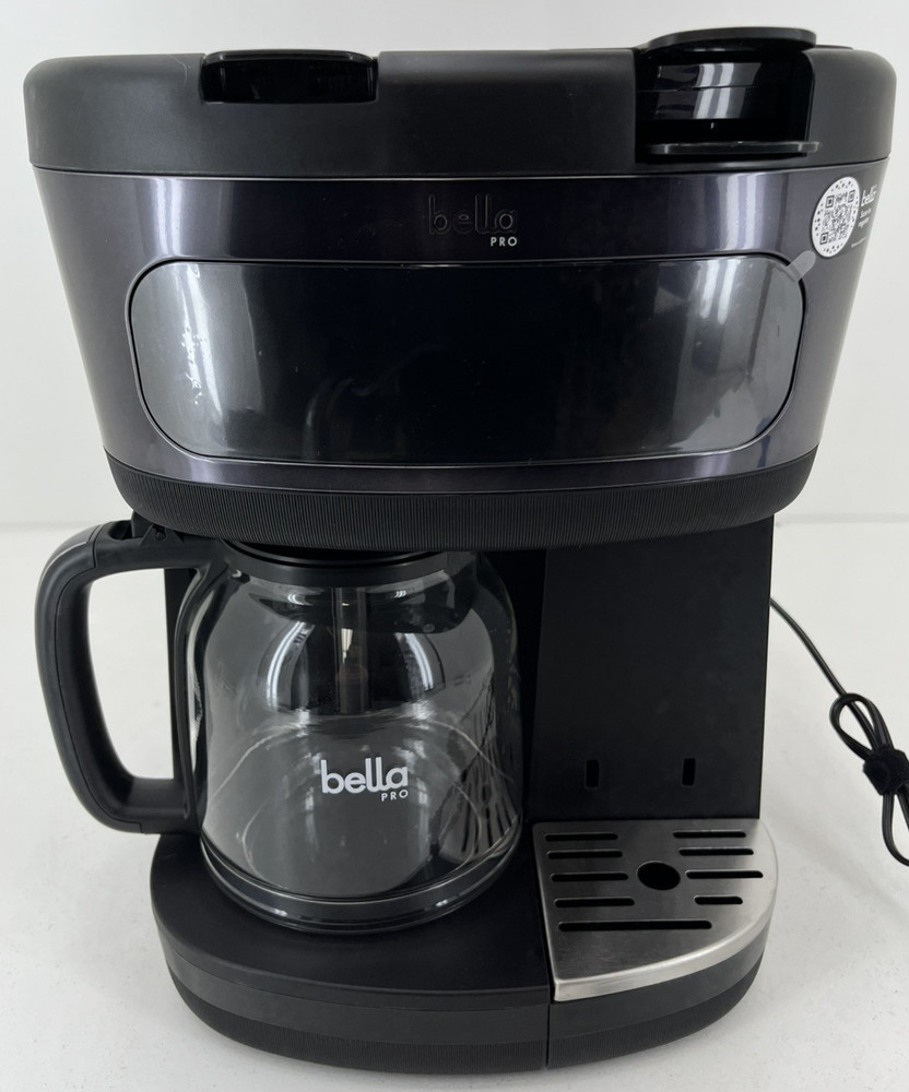 bella PRO MultiBrew 12-Cup Drip & Single-Serve Coffee Maker - Black Stainless OB