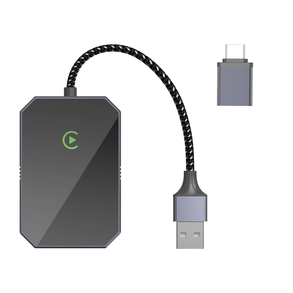 2in1 Wireless Apple CarPlay & Android Auto Adapter USB Plug&Play Fast Connection