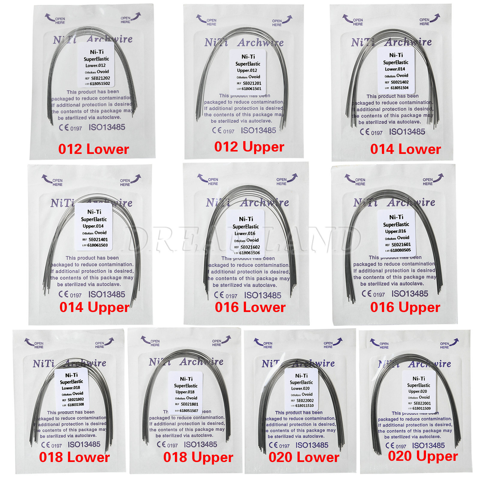 Dental Super Elastic Niti Round Arch Wires Arch Wire for Bracket Braces USA