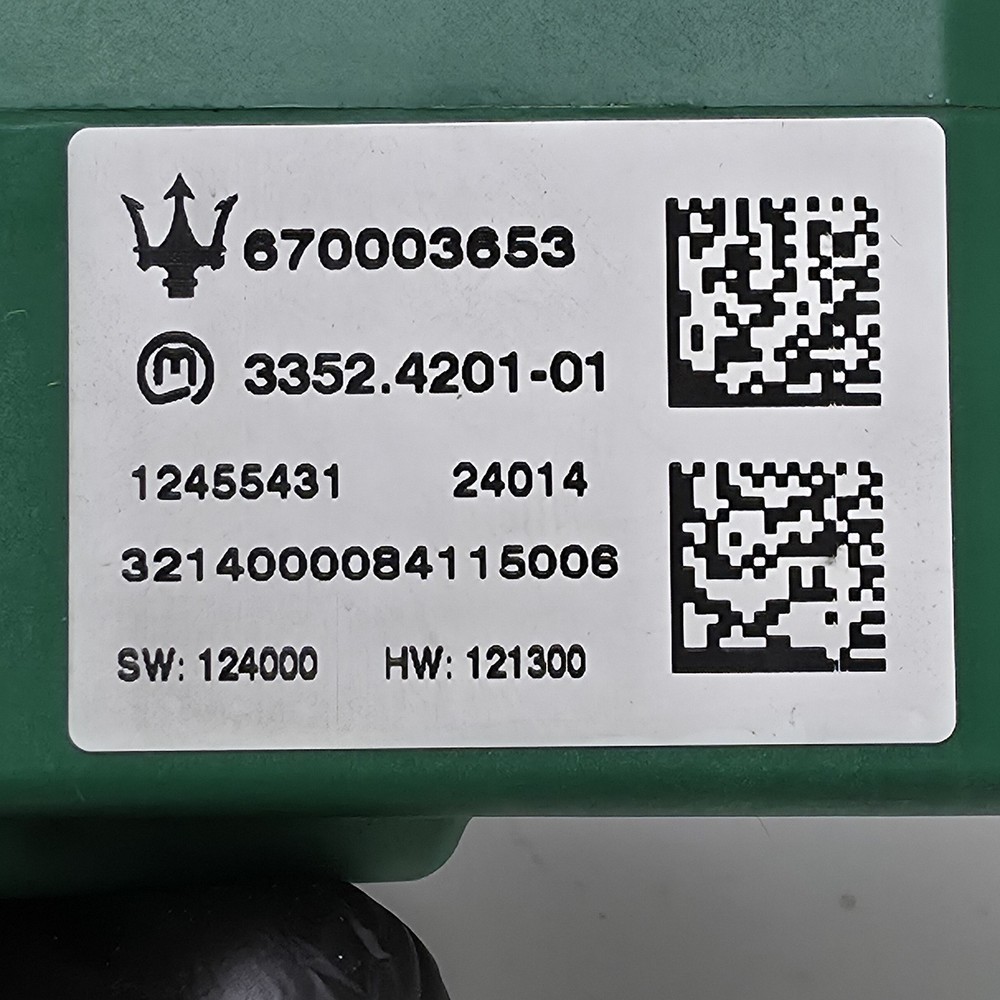 2014-2019 Maserati Ghibli Steering Column Lock Control Module 670003653