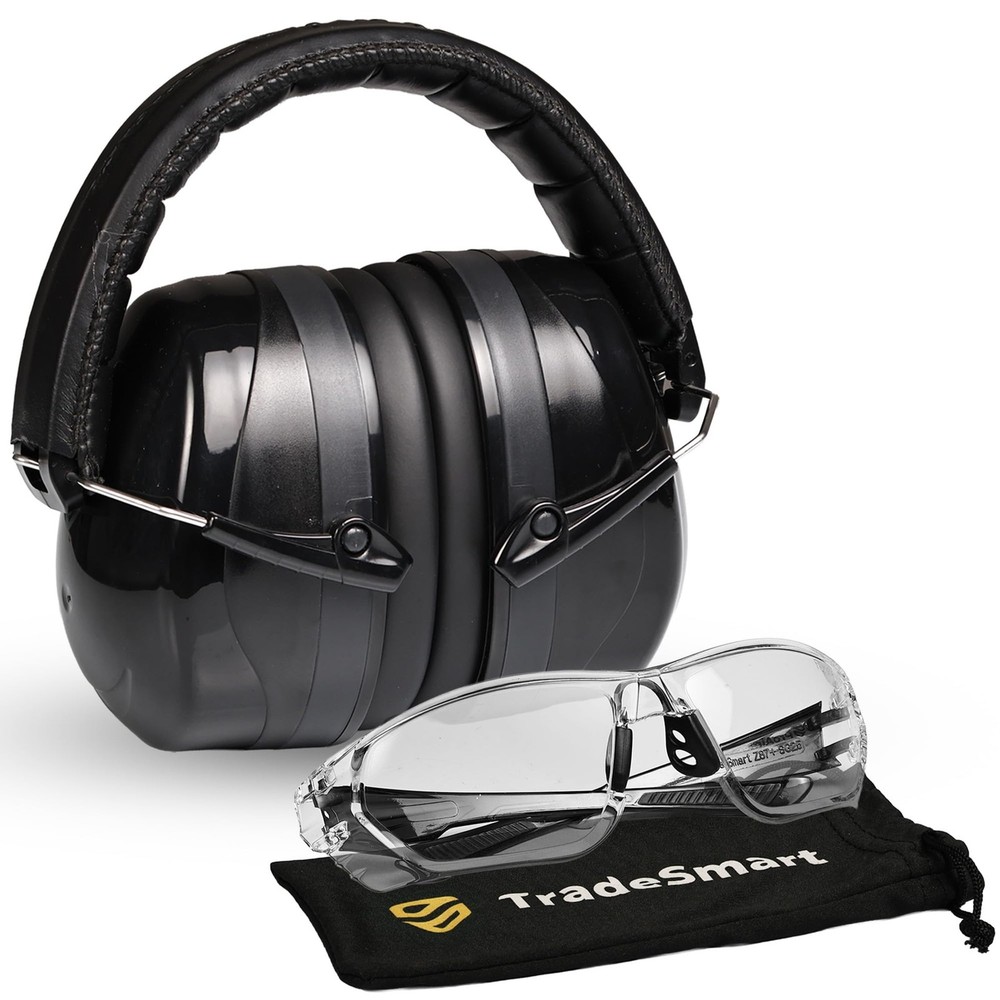 TradeSmart High-Performance Earmuffs for Shooting Range & Multi-fit, Grey